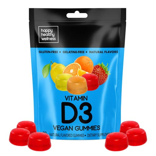 Frasco Happy Healthy Wellness gomitas vitamina D3 para adultos