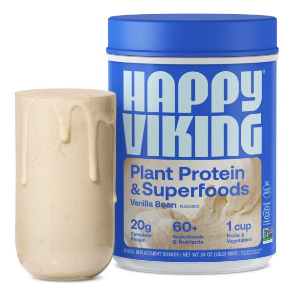 Happy Viking Proteína vegetal vainilla tarro 24 oz