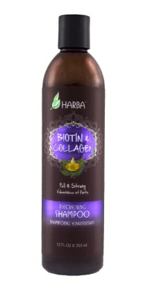 Champú HARBA con biotina y colágeno para cabello grueso