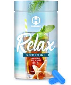 HARDLABZ Relax suplemento en envase con 60 cápsulas