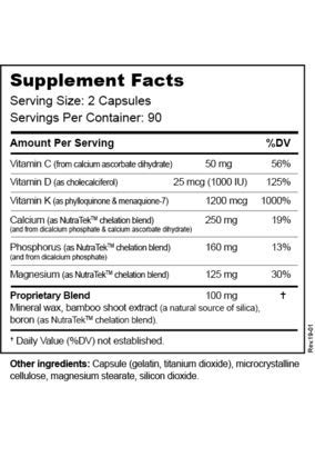 Etiqueta lateral con ingredientes