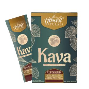 Version 1.0.0 Harvet Naturals mezcla bebida kava L-Teanina sobres sabor fresa