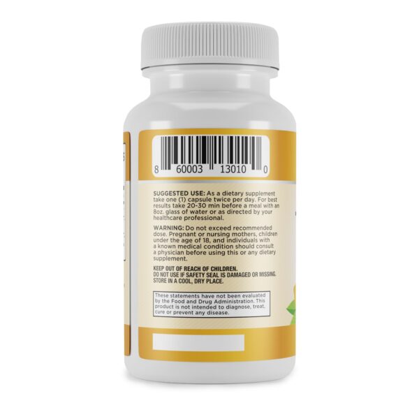 Suplemento natural Harvest of Nature cúrcuma y curcumina