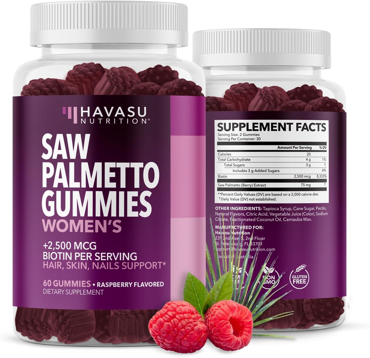 HAVASU NUTRITION Saw Palmetto Biotin Gummies