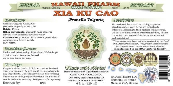 Version 1.0.0 Paquete doble extracto Xia Ku Cao natural Hawaii Pharm 8 fl oz