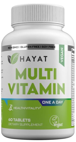 Version 1.0.0 Frente del envase HAYAT multivitamínico vegano