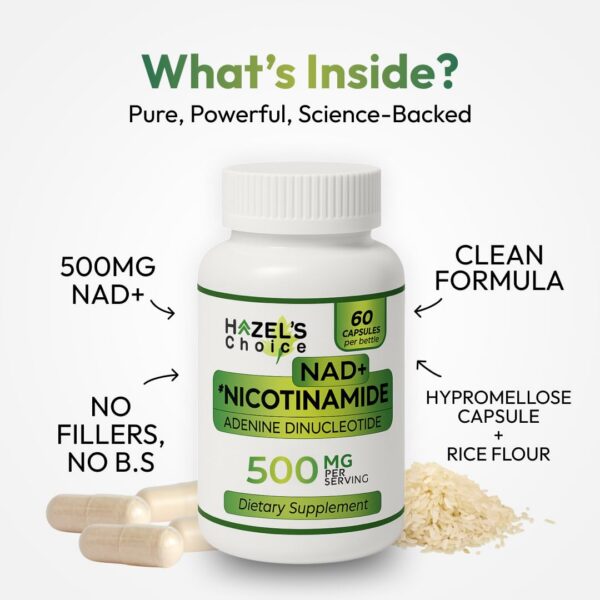 Version 1.0.0 Etiqueta de ingredientes Hazel's Choice NAD+