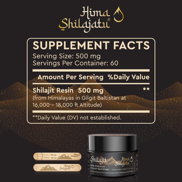 Etiqueta del producto Shilajit
