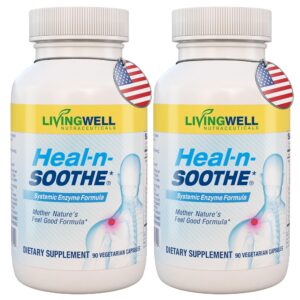 Version 1.0.0 HEAL-N-SOOTHE botella de suplemento y etiqueta