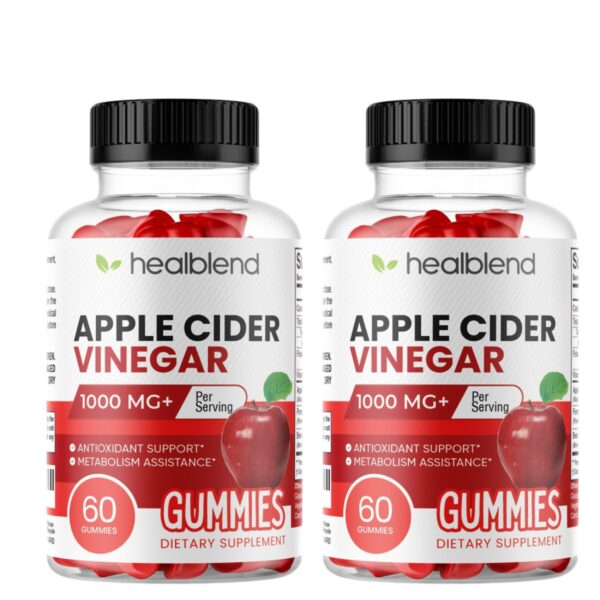 Frontal de la caja Healblend gomitas vinagre de manzana