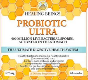 Version 1.0.0 Healing Beings Probiotic Ultra suplemento para salud digestiva 60 cápsulas