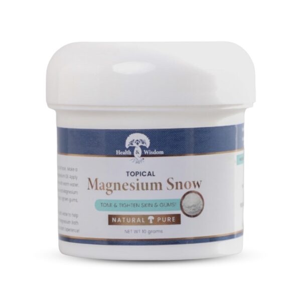 Front view of Health and Wisdom Magnesium Snow