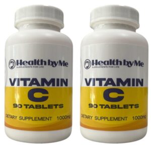 Health By Me paquete doble vitamina c 1000mg 180 tabletas