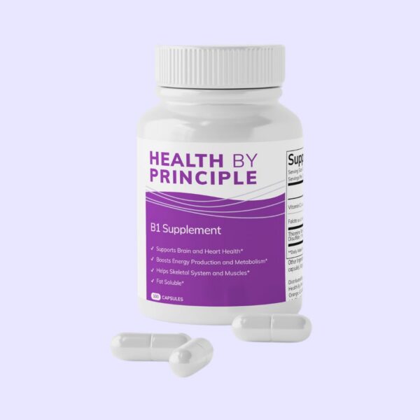 HEALTH BY PRINCIPLE suplemento vitamina b1 frasco