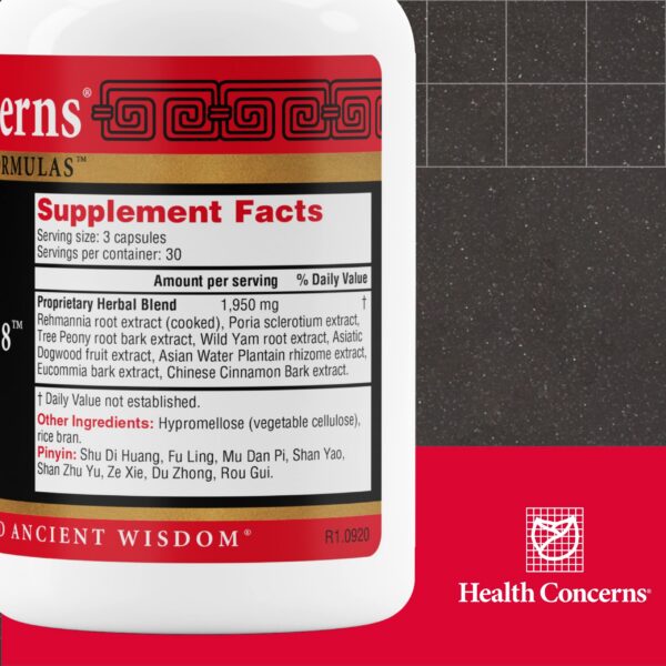 Health Concerns Rehmannia 8 frasco