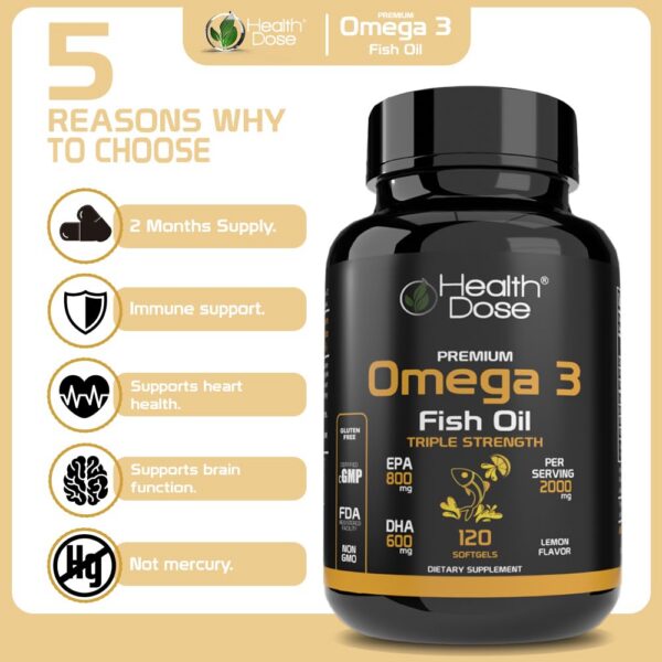Envase Health Dose Omega 3 limón