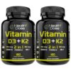 Health Dose vitamina D3 y K2 suplemento 180 softgels