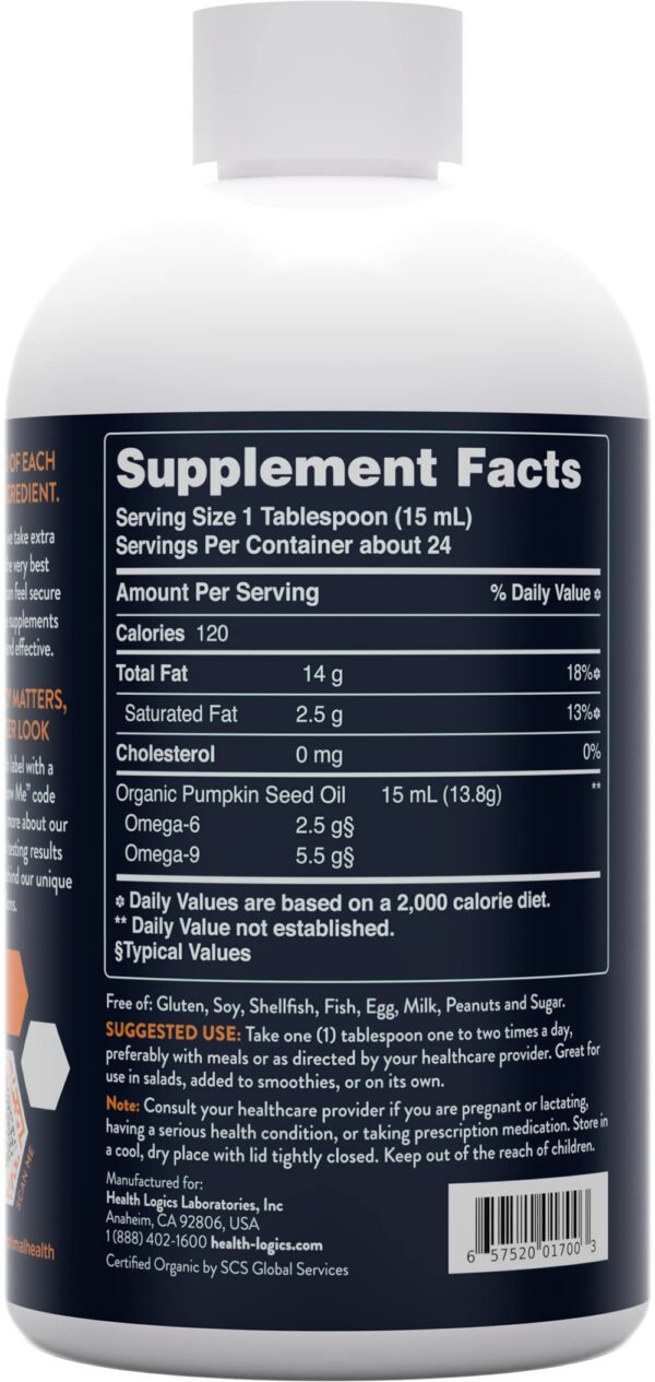 Calabaza aceite de semilla de calabaza envase