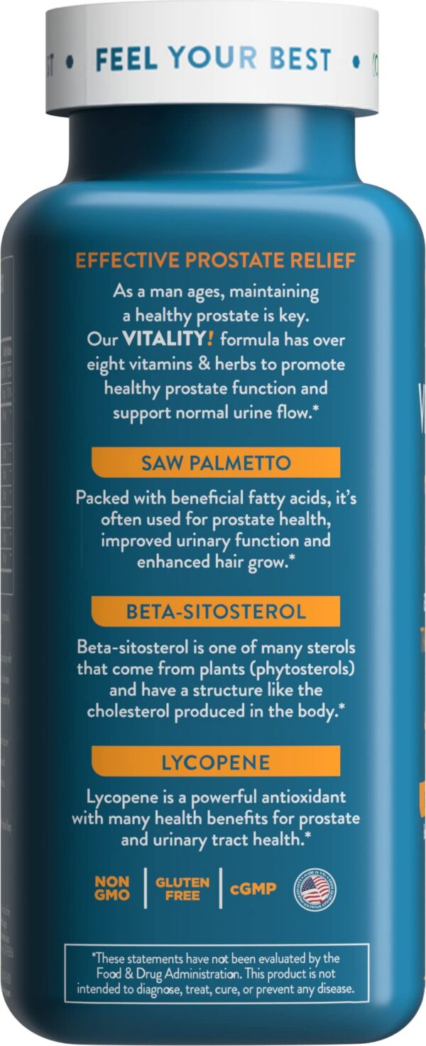 Health Logics Vitality ingredientes naturales para próstata