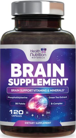 Health Nutrition Naturals cerebro cápsulas frasco frontal