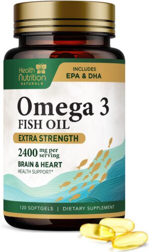 Health Nutrition Naturals Omega 3 etiqueta frontal