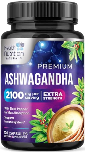 health nutrition naturals suplemento ashwagandha extra fuerte 2100mg