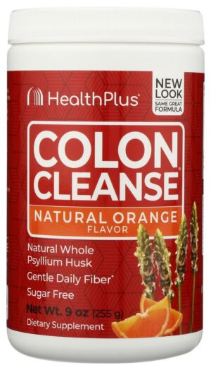 Version 1.0.0 Health Plus Colon Cleanse bebida naranja 9 oz envase frontal