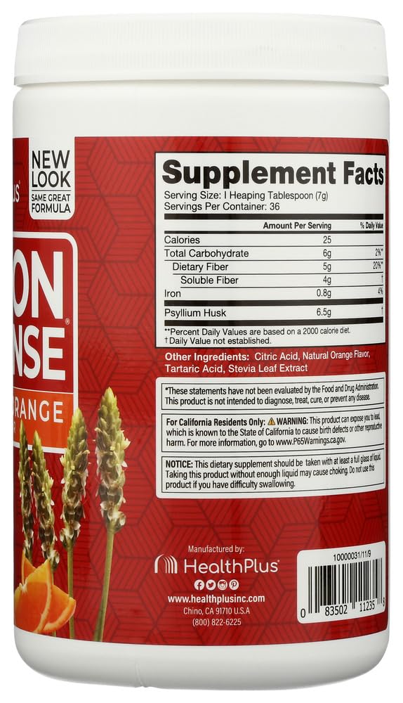 Health Plus Colon Cleanse líquido naranja para digestión saludable