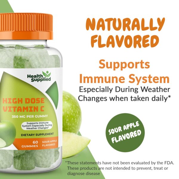 Paquete gomitas vitamina c Health Supplied manzana