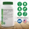 Etiqueta trasera de Caprylic Acid 600 mg