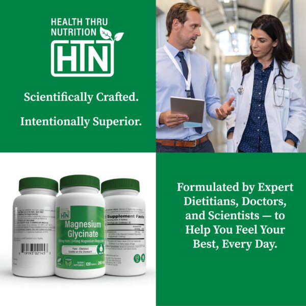 Etiqueta trasera magnesio glicinato