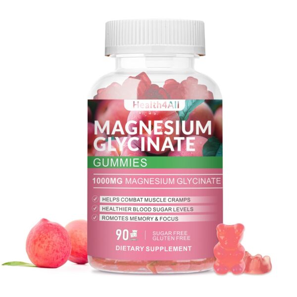 Frasco de gomitas Health4All Magnesio glicinato