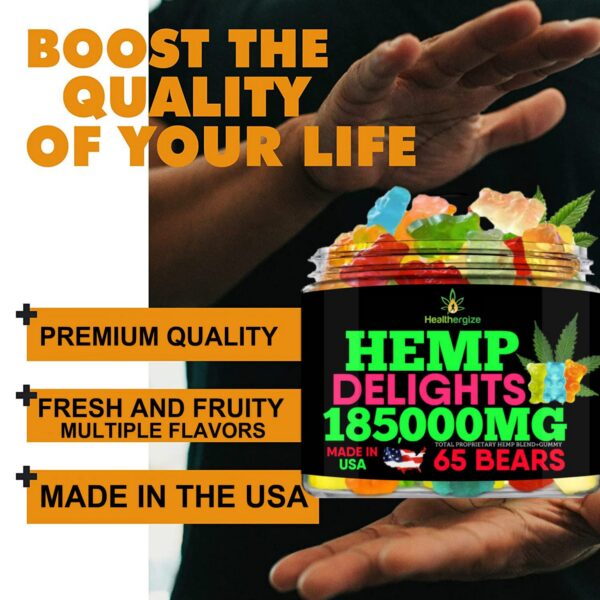 Version 1.0.0 Gomitas de cáñamo empaquetadas selladas para seguridad