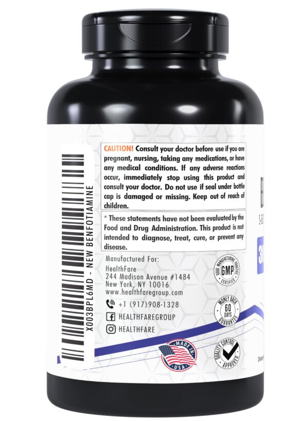 Healthfare Benfotiamina botella lateral