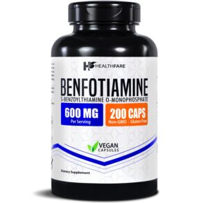 Healthfare Benfotiamine 600 mg envase y etiqueta