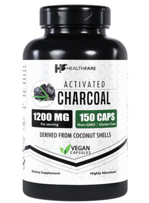 Healthfare Carbón Activado frasco cápsulas 1200mg