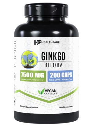 Suplementos de Ginkgo Biloba Healthfare 7500mg