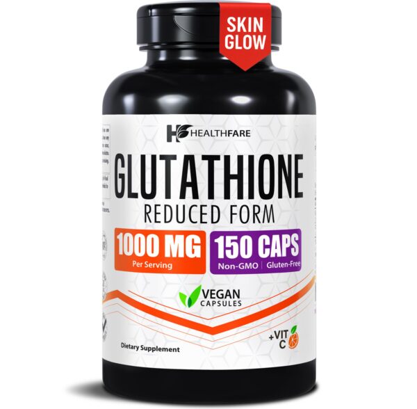 Frasco Healthfare Glutathione 150 cápsulas