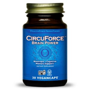 Frasco CircuForce Brain Power cápsulas veganas HEALTHFORCE SUPERFOODS