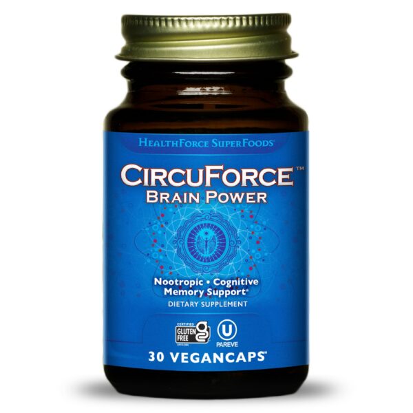 Frasco CircuForce Brain Power cápsulas veganas HEALTHFORCE SUPERFOODS