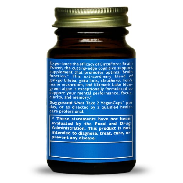 Envase lateral CircuForce Brain Power cápsulas HEALTHFORCE SUPERFOODS