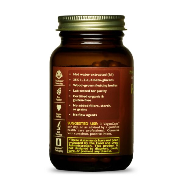 Version 1.0.0 Tapa del envase cápsulas veganas extracto Reishi