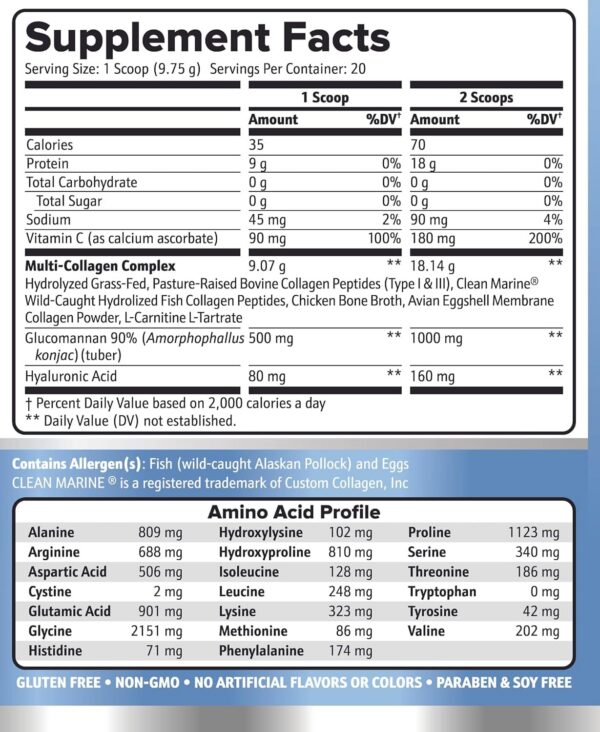 Polvo de colágeno multi en frasco