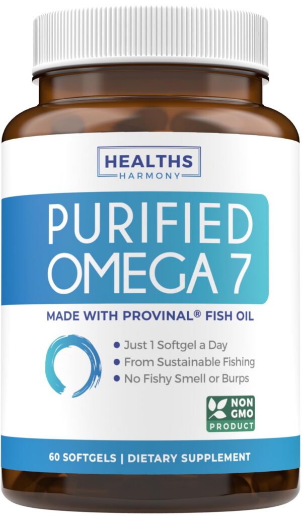 Frontal de la botella Omega 7 Healths Harmony