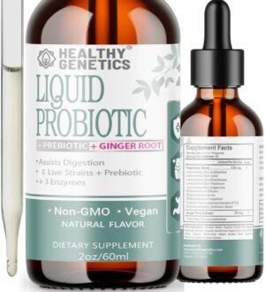 Version 1.0.0 Healthy Genetics probióticos líquidos salud digestiva 30 porciones