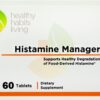 Histamine Manager caja y tabletas – vista frontal