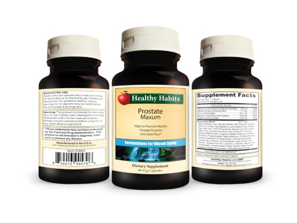 Cápsulas Healthy Habits Prostate Maxum para salud próstata