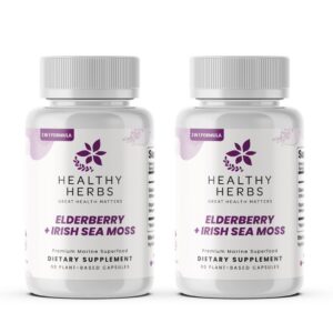 Version 1.0.0 Healthy Herbs Elderberry Sea Moss cápsula frontal