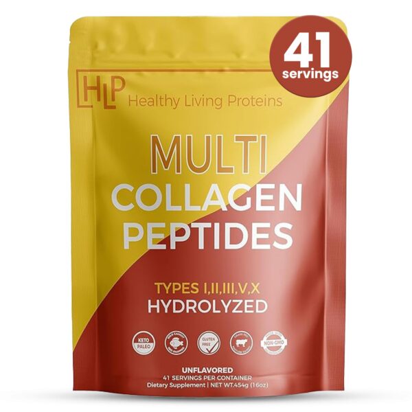 Version 1.0.0 Frente del empaque Healthy Living Proteins Multicolágeno Hidrolizado