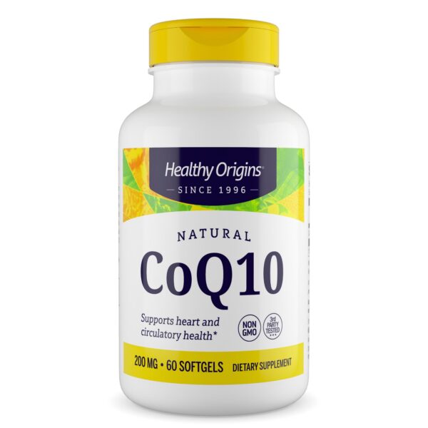 Frasco Healthy Origins CoQ10 200 mg cápsulas blandas